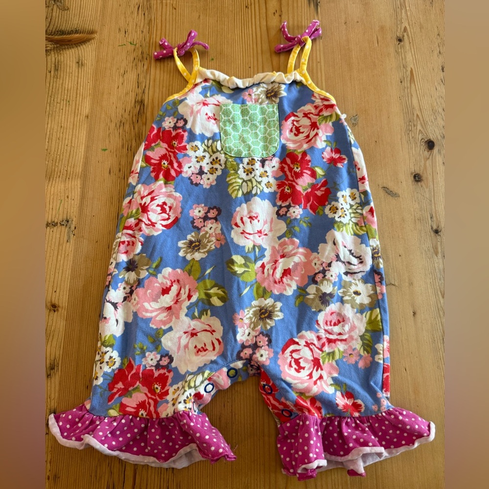 Matilda Jane Blue Floral Kids Romper